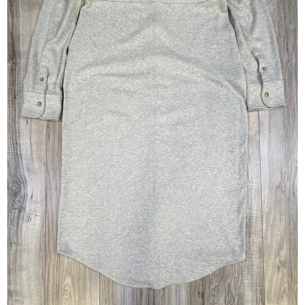 Faherty Legend Sweater Shirt Dress Grey Heathered Twill Womens Medium USED - Picture 6 of 6